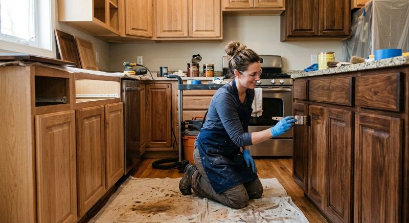 Wood Cabinet Refinishing in Muncie, IN