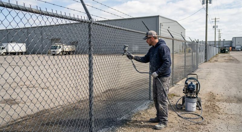 Commercial Fence Painting in Loveland, CO
