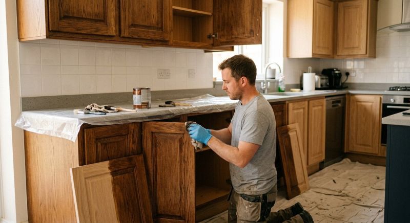 Kitchen Cupboard Refinishing in Bloomington, IN