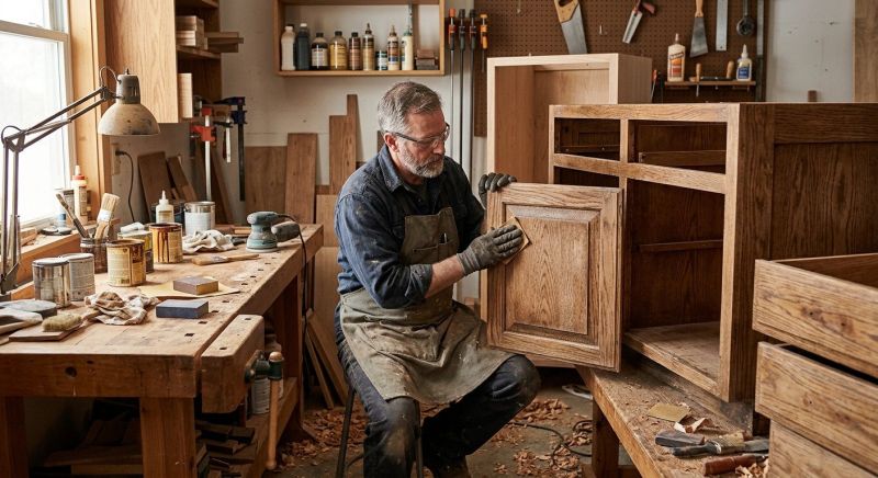 Oak Cabinet Refinishing in Lafayette, IN