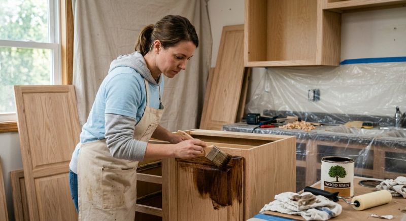 Oak Cabinet Refinishing in Dayton, OH