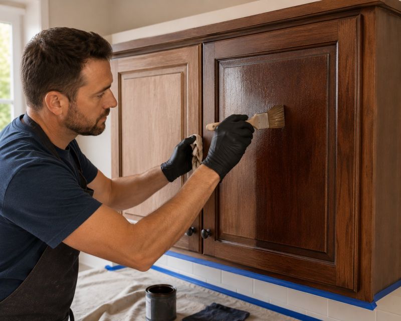 Oak Cabinet Refinishing in Dayton, OH