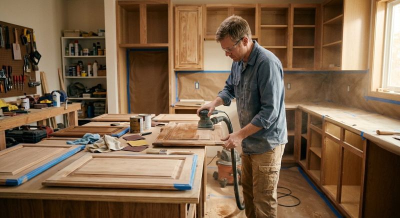 Wood Cabinet Refinishing in Bloomington, IN